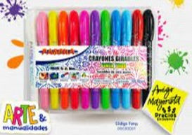 Crayones Girables  Pinta Todo Lavables De Cera Suave Pascua