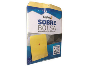 Sobre Manila Fortec B-26-MR, Tamaño Extra Oficio, 25 Piezas, Color Amarillo.