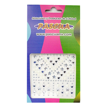 Piedras Plasticas Con Adhesivo 128pz Pascua