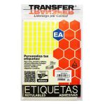 Etiqueta Adhesiva Transfer / 9x13mm / Color Fluorescente Amarillo