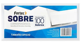 Sobres Fortec Carta Blancos Sin Ventana