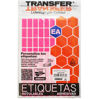Etiqueta Adhesiva Transfer Rosa EAF01325R 13 X 25mm