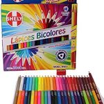 SHELY Lápices Bicolores Largos 48 Tonos Diferentes