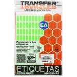Etiqueta Adhesiva Transfer Fluoresente 8 x 20mm Naranja