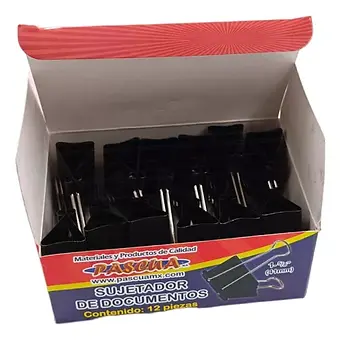 Cajas Clip Sujeta Documentos 41 Mm C/12 Piezas C/u
