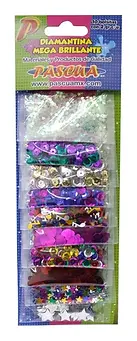 10 Bolsitas Con Diamantina Mega Brillante Para Manualidades