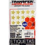 Etiquetas Adh. Estrella Transfer Oro Metalico