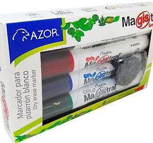 Marcador P/Pizarrón Magistral Aroma AZOR C/4