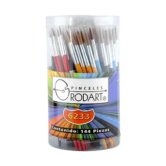 Pinceles Rodart 144 Piezas 12 Tamaños diferentes