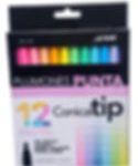 Plumon A-ink C/12 Colores Pastel Punta Conica