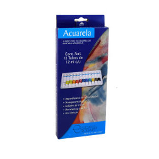 Rodart Pintura Acuarela para Arte, 12ml, 12 Colores