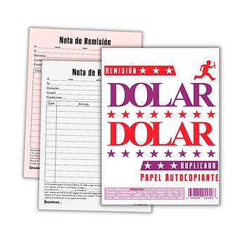 Block De Remisión Dolar C/Duplicado