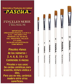 Pinceles Planos Serie Premium Pascua C/6pz