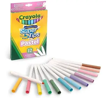 Plumones Lavables Crayola Super Tips Tonos Pastel