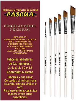 Pinceles Angulares Serie Premium Pascua