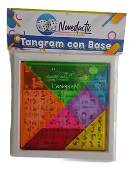 Tangram De Plástico 12cm X 12cm Con Base
